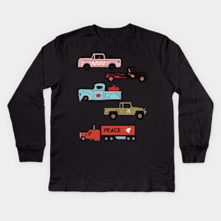 Fun retro cars Kids Long Sleeve T-Shirt